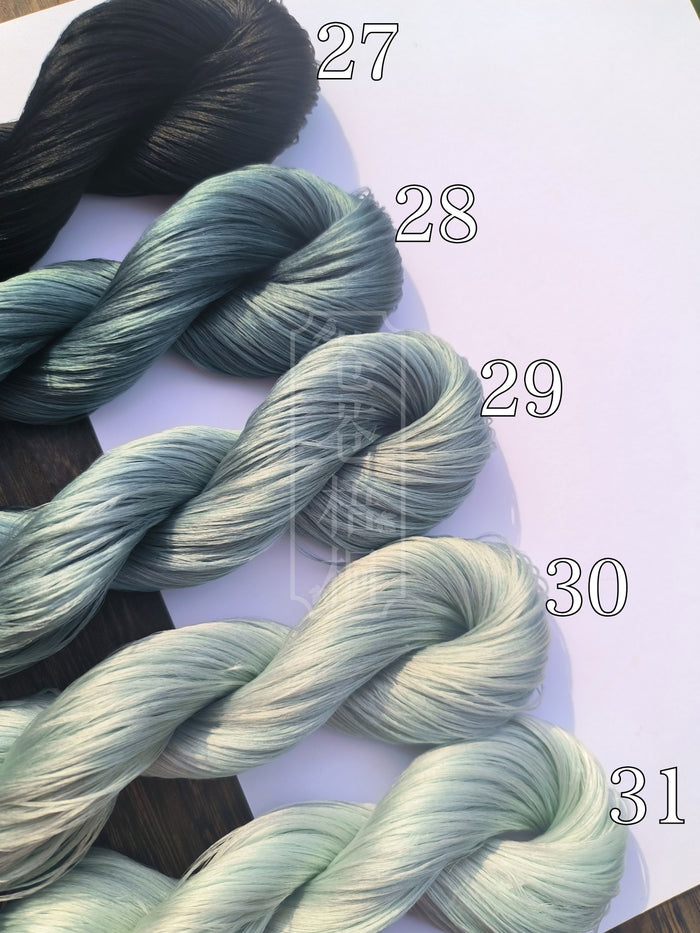 20g 5A Raw Silk Mulberry Silk Thread(%Grey) - For Ronghua, Wigs