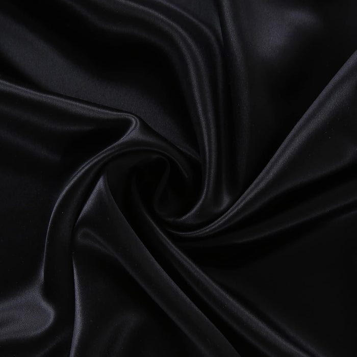 22 Momme Silk Long Bonnet: Noir (Jumbo)