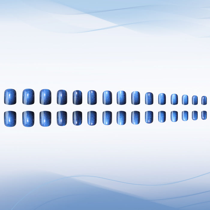 30 pieces of dark blue spar cat's eye