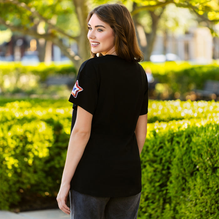 50089 - Sequined Texas Flag & Star Top