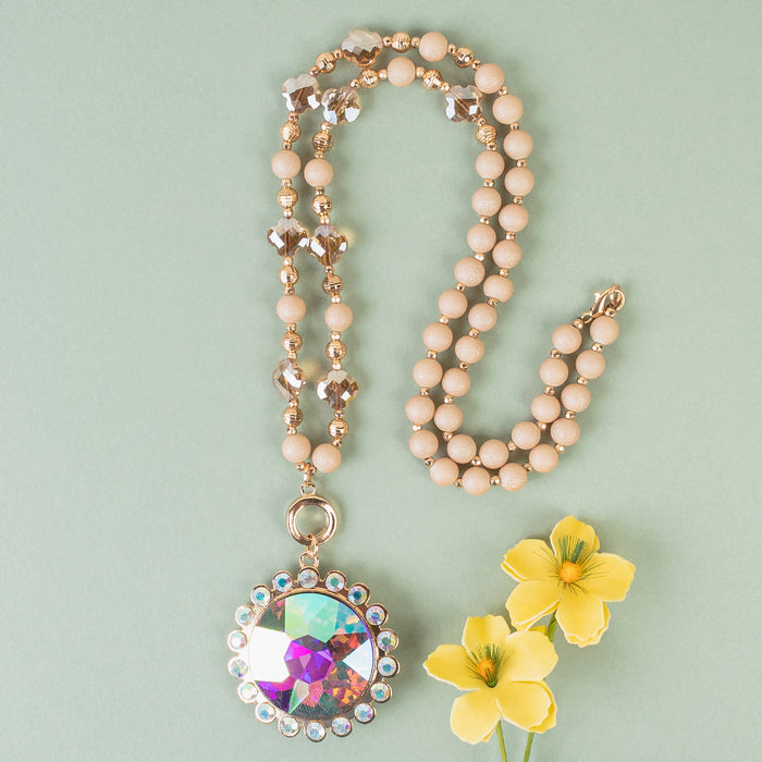 72907 - Crystal Necklace - Gold & AB