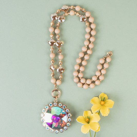 72907 - Crystal Necklace - Gold & AB