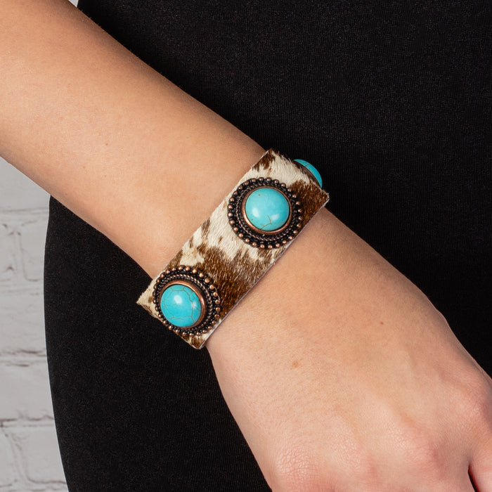 74753 - Squash Blossom Cuff Bracelet - Turquoise