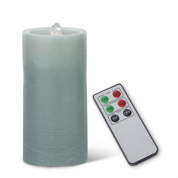7.75 Inch LED Wax Pillar Water Candle w/Timer & Remote