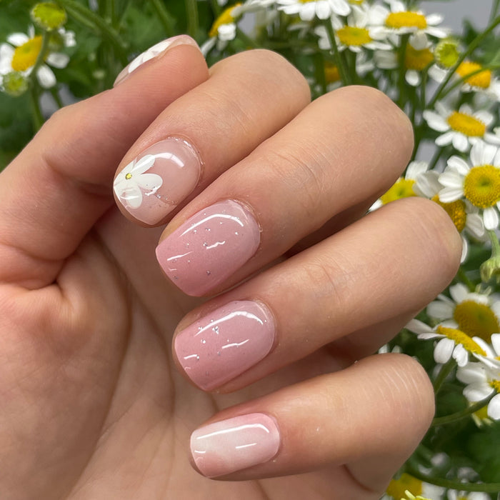 UV-free gel nail French&Flower