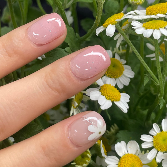 UV-free gel nail French&Flower