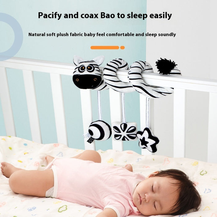 Aipinqi New Early Education Bed Winding Toys Baby Black And White Animal Vision 🇨🇳