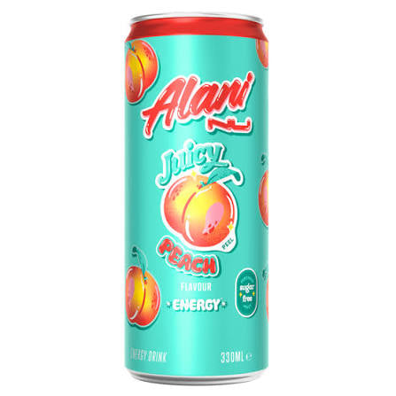 Alani Juicy Peach Energy Drink - 355ml can