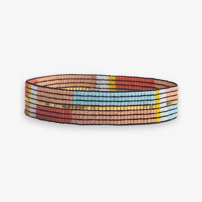 Discover the perfect companions for your wrist with Alex Adjustable Bracelets! Made with shimmery Luxe beads, these bracelets add a touch of boho-chic vibes to any outfit. Mix and match fun styles for a unique and trendy look. Perfect for stacking or wearing solo, these bracelets are a must-have.

Details:

7" (seam to seam), .5" W (stretch)
Handmade by skilled artisans in India
Hypoallergenic nickel + lead-free brass hardware
These accessories are made by human hands. A slight variation in size and color i