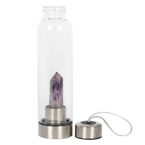 Amethyst Calming Glass Water Bottle 🇬🇧