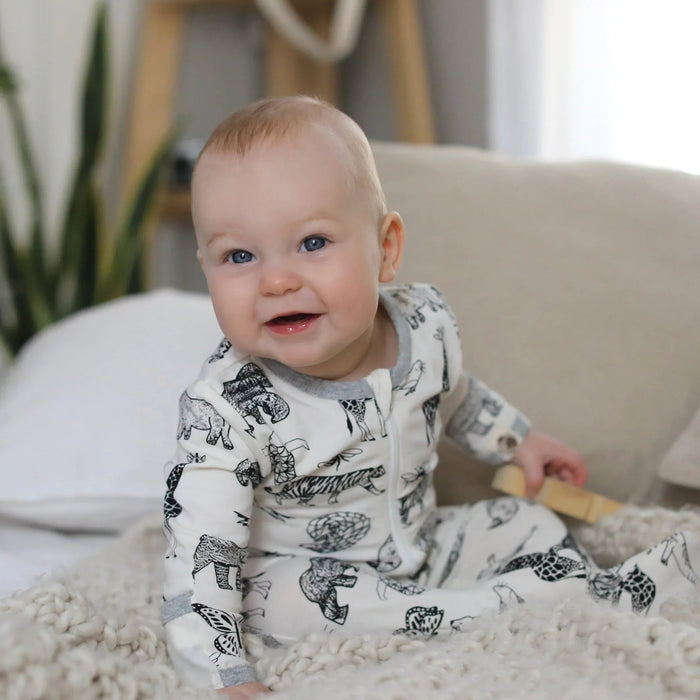 MeOMyEarth Animal Kingdom Footie – Made from Eco-Friendly Fabric