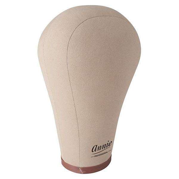 Annie Cork Canvas Block Wig Mannequin Head 22 Inch Tall, 1 Count, Beige