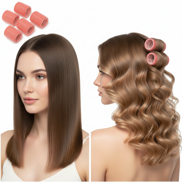 Annie Self-Gripping Hair Rollers 1 5/8 Inch, 6 Count, Pink