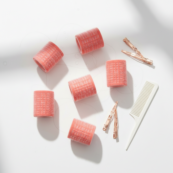 Annie Self-Gripping Hair Rollers 1 5/8 Inch, 6 Count, Pink