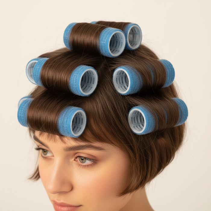 Annie Self-Gripping Hair Rollers 1 Inch, 6 Count, Blue