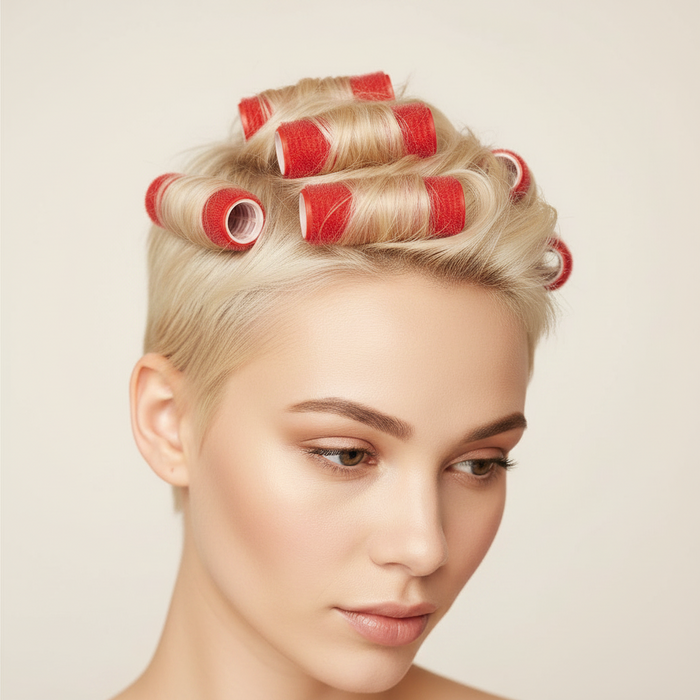 Annie Self-Gripping Hair Rollers 1/2 Inch, 6 Count, Red