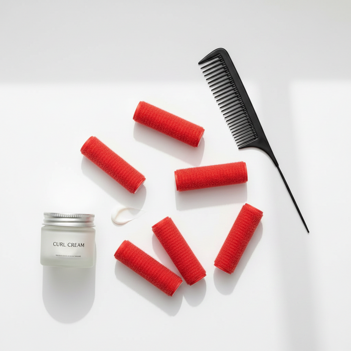 Annie Self-Gripping Hair Rollers 1/2 Inch, 6 Count, Red