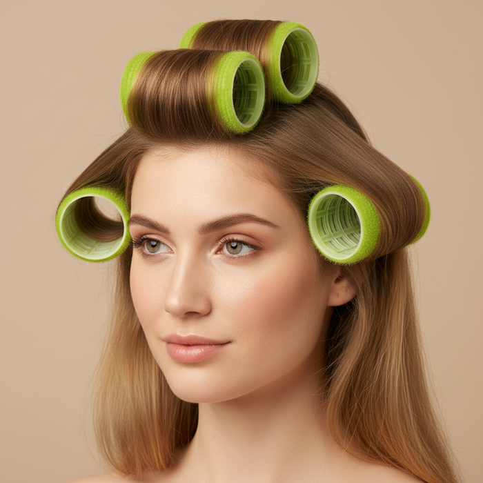 Annie Self-Gripping Hair Rollers 2 1/4 Inch, 3 Count, Green
