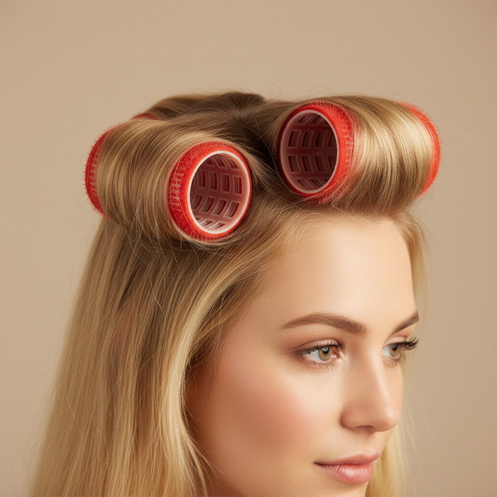 Annie Self-Gripping Hair Rollers 3 Inch, 2 Count, Red