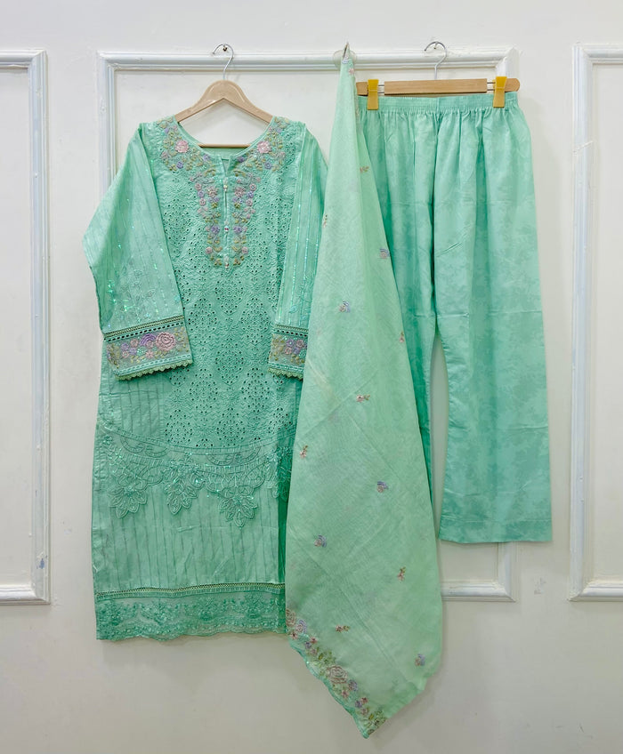 Aqua Green 3PC (Lawn) D-521