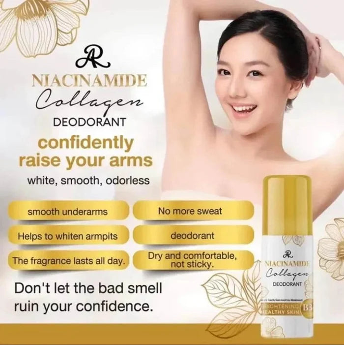 ✨ AR Niacinamide Collagen Deodorant – 60 ml - - Pinky Cosmetics -- United Arab Emirates -- Pinky Cosmetics