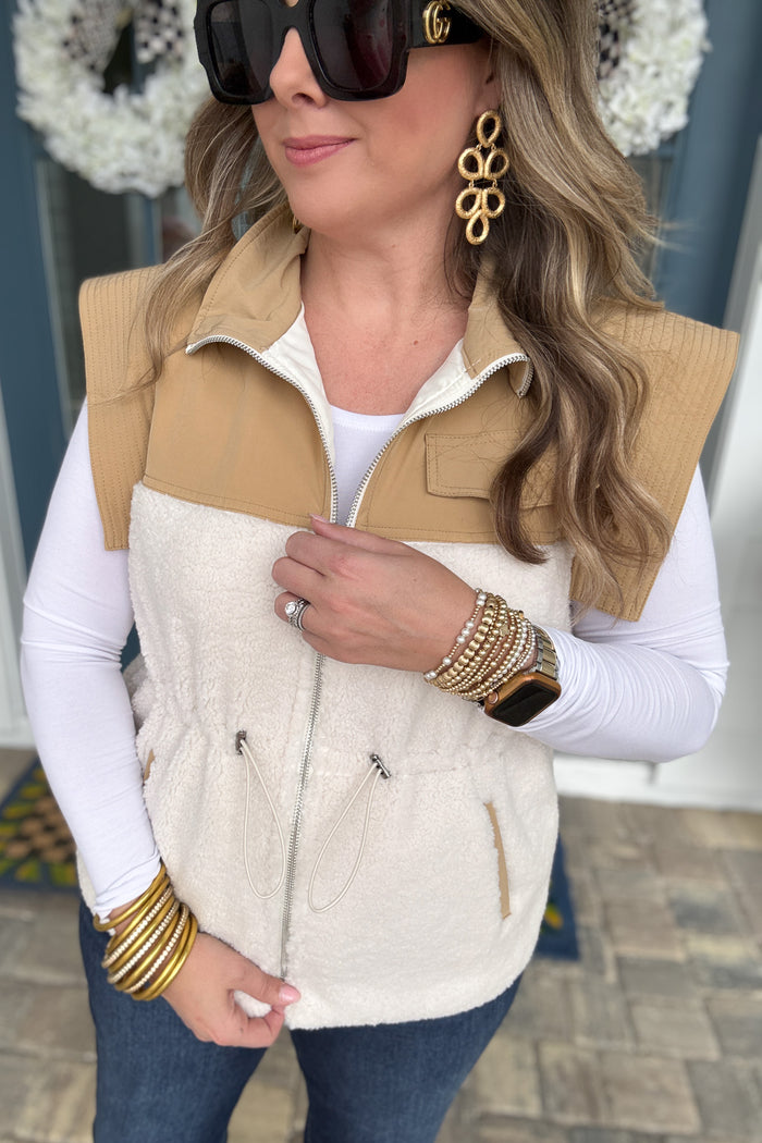 Aspen Sherpa Utility Vest - B Social Boutique