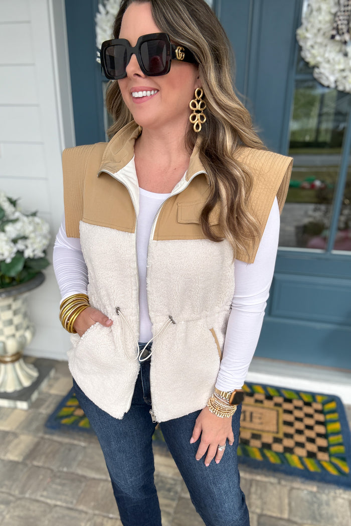 Aspen Sherpa Utility Vest - B Social Boutique