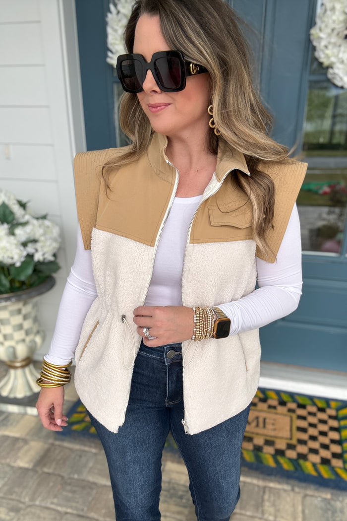 Aspen Sherpa Utility Vest - B Social Boutique