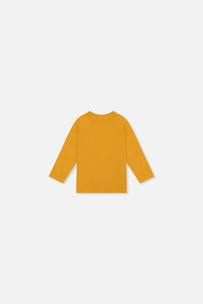 Baby Long Sleeve Organic Cotton T-Shirt Mustard Yellow-2