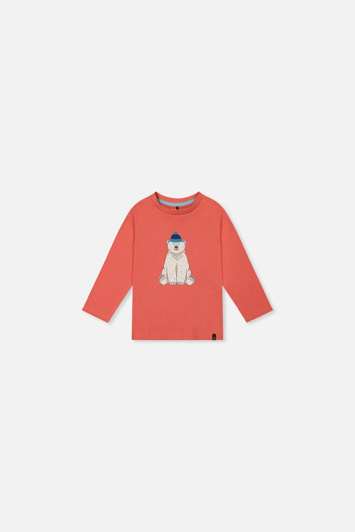 Baby Long Sleeve Organic Cotton T-Shirt Rose Orange-0