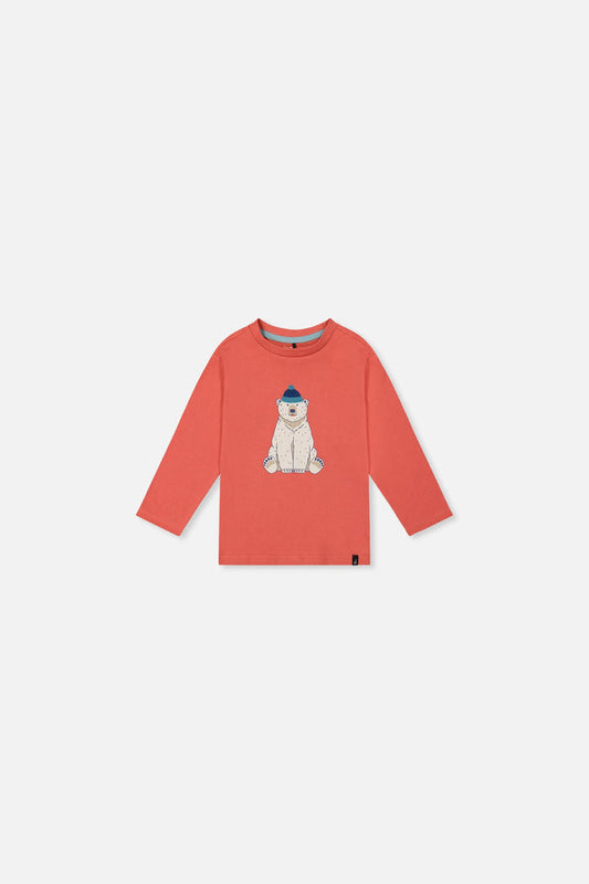 Baby Long Sleeve Organic Cotton T-Shirt Rose Orange-0