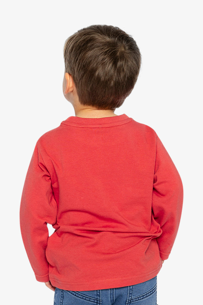 Baby Long Sleeve Organic Cotton T-Shirt Rose Orange-3