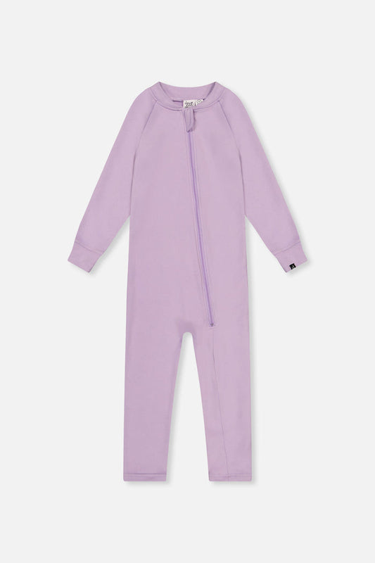 Baby One Piece Thermal Underwear Lavender-0