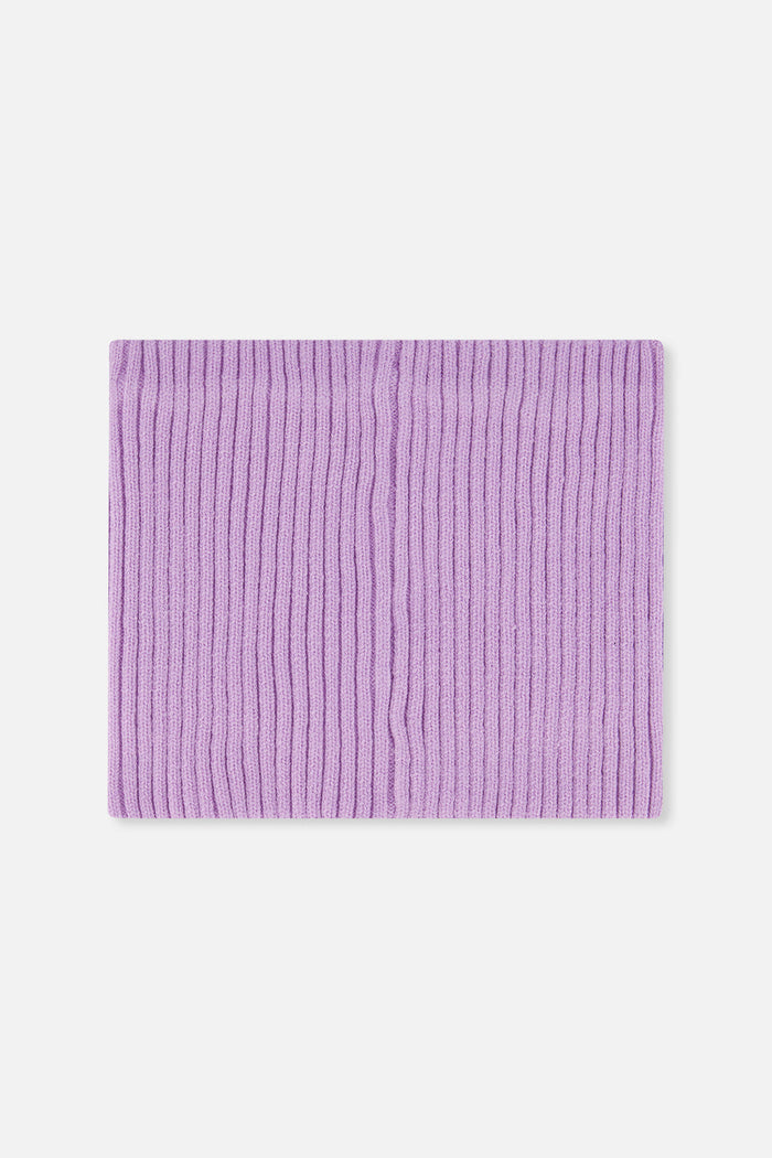Baby Ribbed Knit Neckwarmer Lavender-1