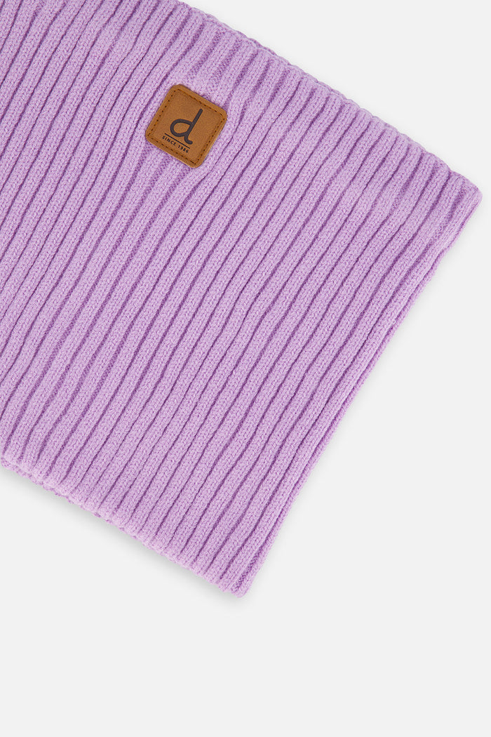 Baby Ribbed Knit Neckwarmer Lavender-2