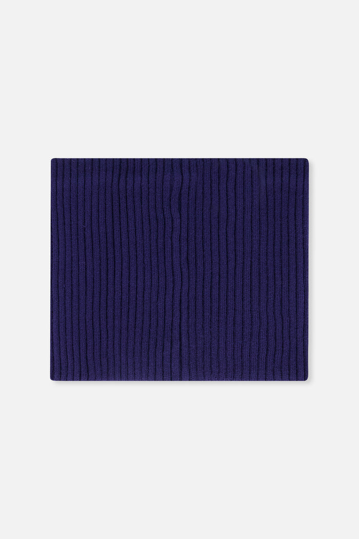 Baby Ribbed Knit Neckwarmer Navy Blue-1