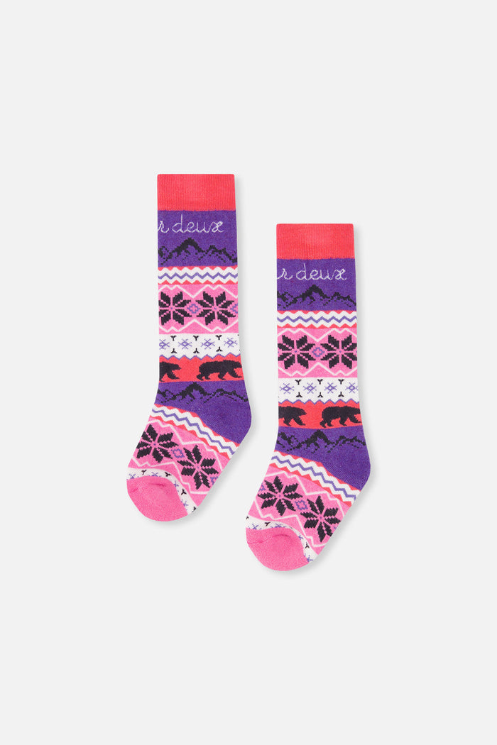 Baby Ski Socks Pink-0