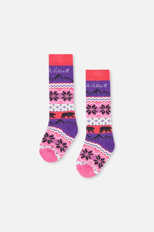 Baby Ski Socks Pink-0