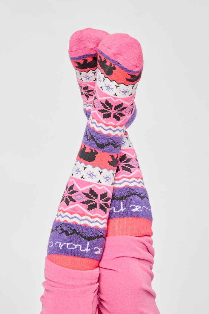 Baby Ski Socks Pink-1
