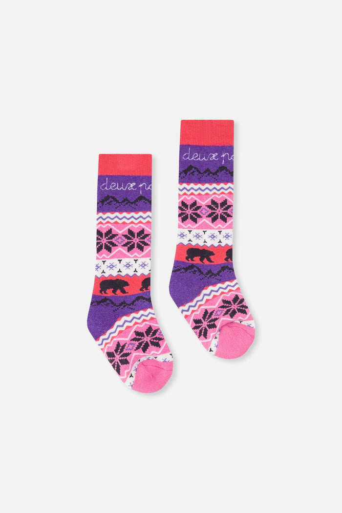 Baby Ski Socks Pink-2