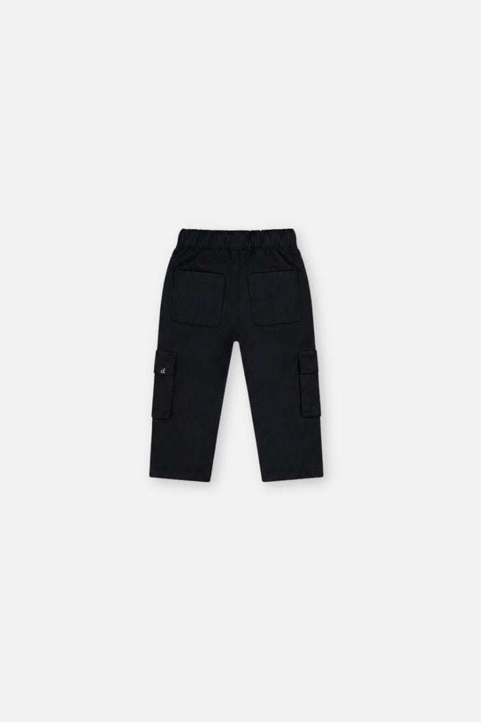 Baby Twill Pants With Cargo Pockets Dark Blue-1