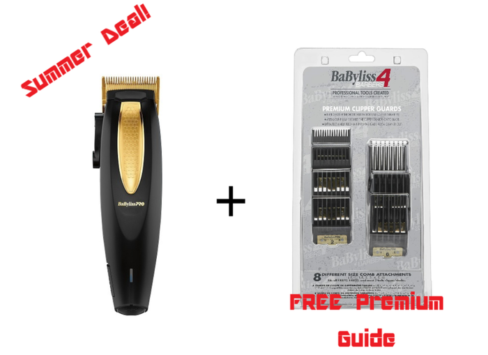 BaByliss PRO Lithium FX+ Cordless Ergonomic Clipper + FREE BaByliss Premium Guards - Palms Fashion Inc.