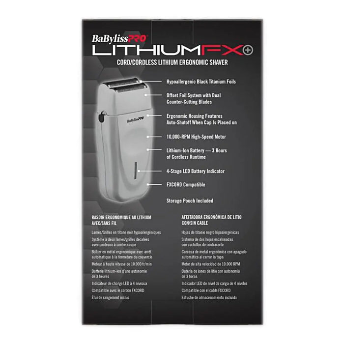 BaBylissPRO LithiumFX+ Limited Edition Grey Shaver - BUYBARBER.COM