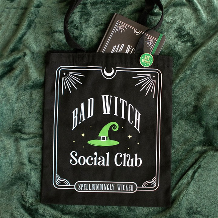 Bad Witch Social Club Polycotton Tote Bag with Pin Badge 🇬🇧