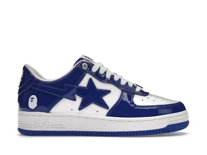 Bape Sta Patent Leather White Blue