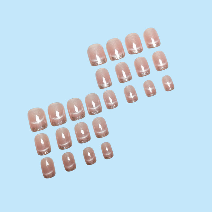 Bare powder silver foil crushed diamond French