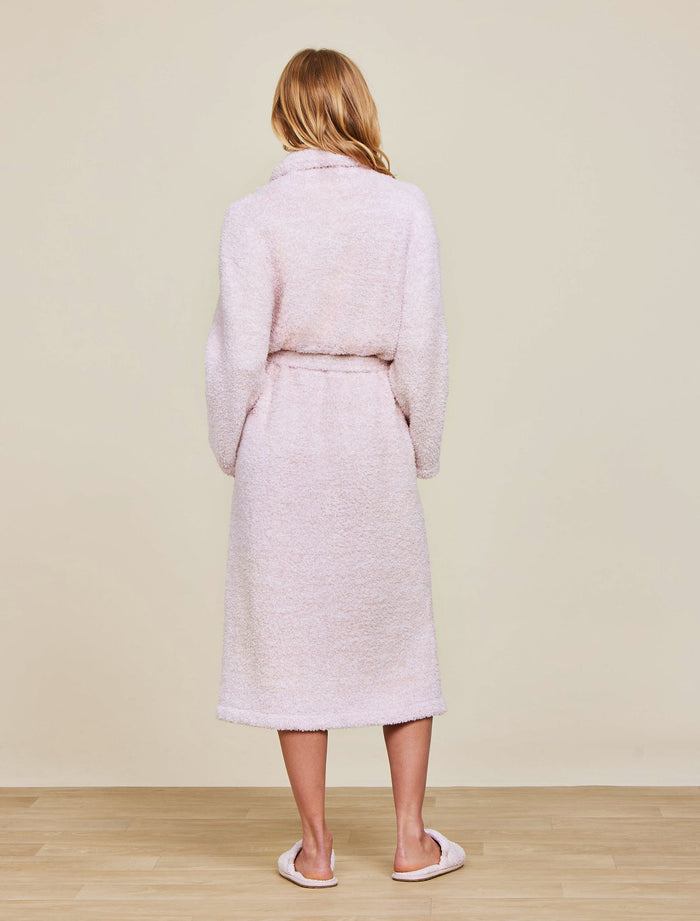 Barefoot Dreams: CozyChic® Unisex Slipper -  Heathered Dusty Rose/White