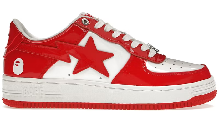 Bathing Ape BAPE Sta Charol White Red