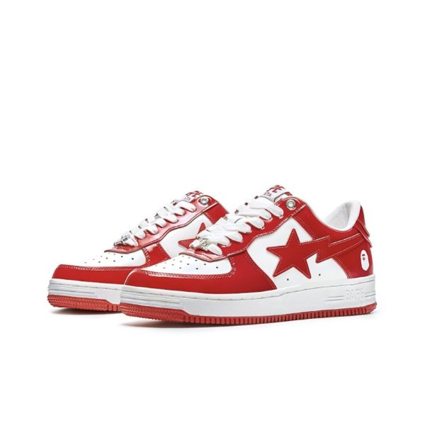 Bathing Ape BAPE Sta Charol White Red
