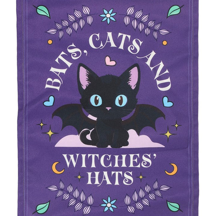 Bats, Cats and Witches Hats Fabric Wall Hanging 🇬🇧
